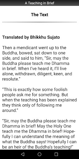 A Teaching in Brief - Buddhism Screen 2