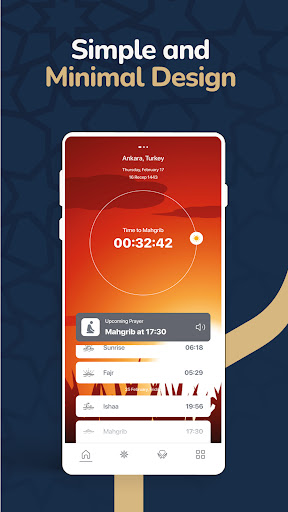 Android application Prayer Times Lite screenshort