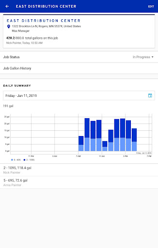 Android application Graco BlueLink screenshort