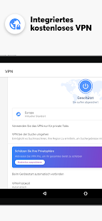 Opera-Browser mit VPN Screenshot