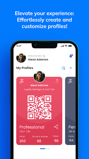 Flickit - Digital Contact Card Screen 2