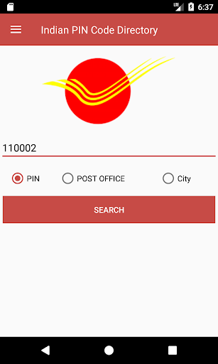 Android application Indian PIN Code Directory screenshort