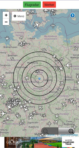 Android application Flugradar - Flightradar screenshort
