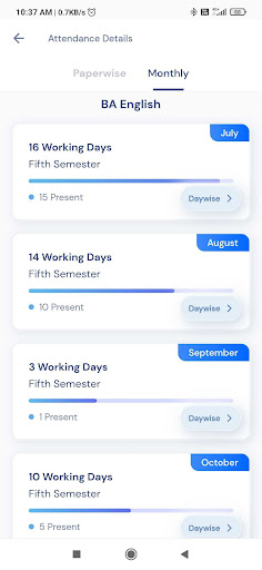 Android application M.U.A College Pulikkal screenshort