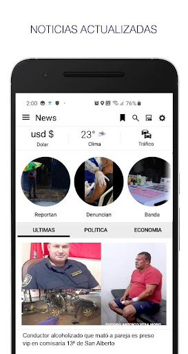 Android application Noticias de Paraguay screenshort
