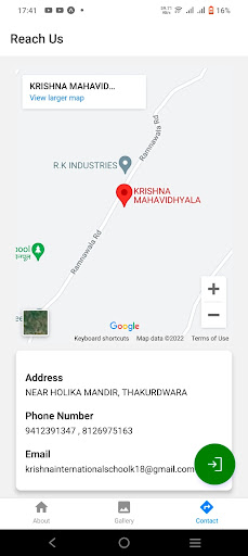 Android application Krishna International School screenshort