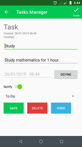 Tasks Manager Screen 2