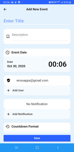 Countdown - Time Table Screen 3