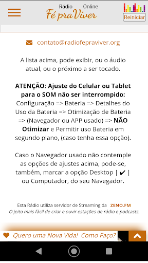 Rádio FépraViver Screen 2