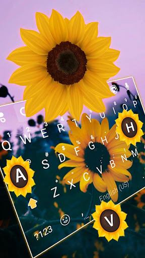 Sunflower Keyboard Theme Screenshot 2 - AppWisp.com