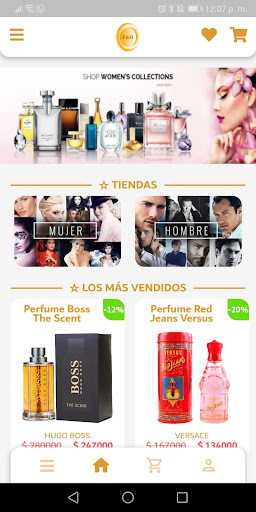 Android application Perfumes y Marcas screenshort