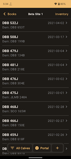Canadian Angus Calving App Screen 3