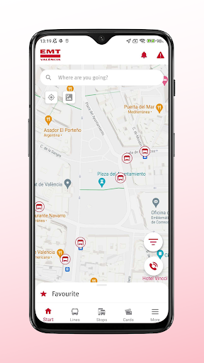 Android application EMT Valencia screenshort