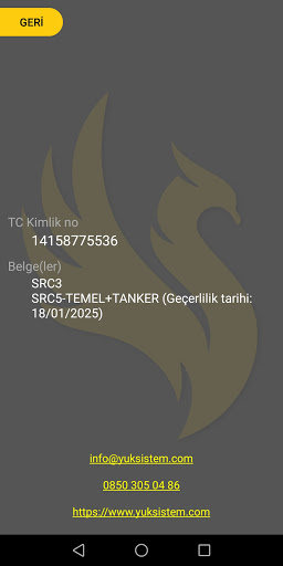 Yük Sistem Screen 3