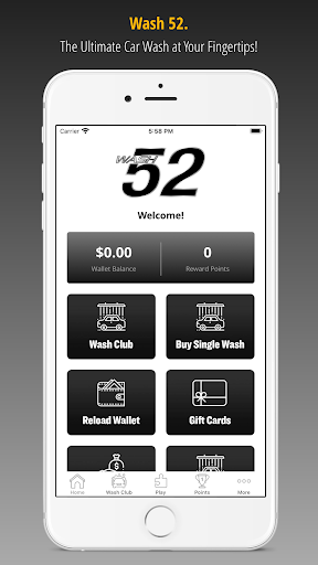 Android application Wash 52 screenshort