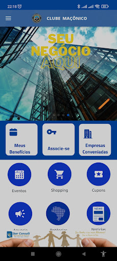 Android application Clube Maçônico screenshort