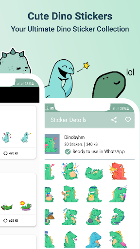 WASticker - Cute Dino Stickers Screen 2