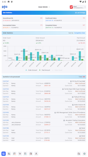 Android application PFA Business screenshort