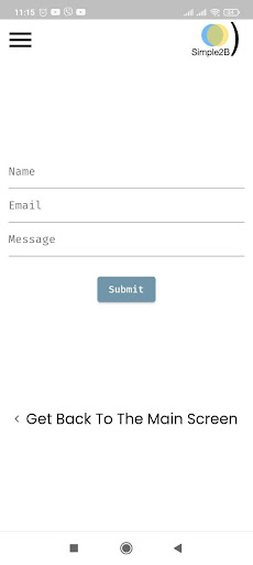 Simple2B Portal App Screen 2