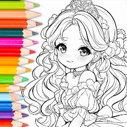 Doll Color: 塗り絵アニメ お姫様絵を描 Mod Apk