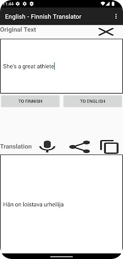 English - Finnish Translator Screen 3