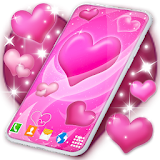Pink Hearts Live Wallpaper ❤️ Heart Wallpapers icon