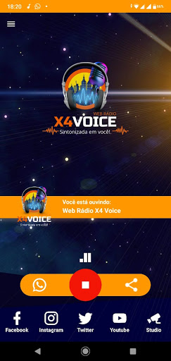 Android application Web Rádio X4Voice screenshort