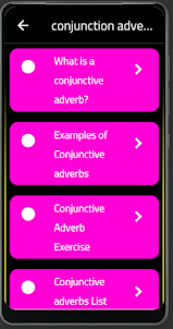 conjunction adverbs