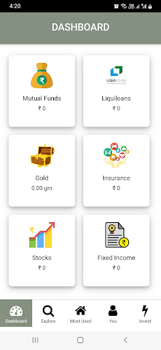 Android application Sava Investment screenshort