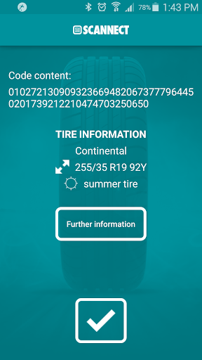 Tire SCANNECT Screen 2