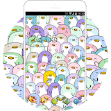 Cute Doodle Theme: Kawaii Baby Animal HD Wallpapar icon