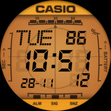 Casio Orange Watch Face z90