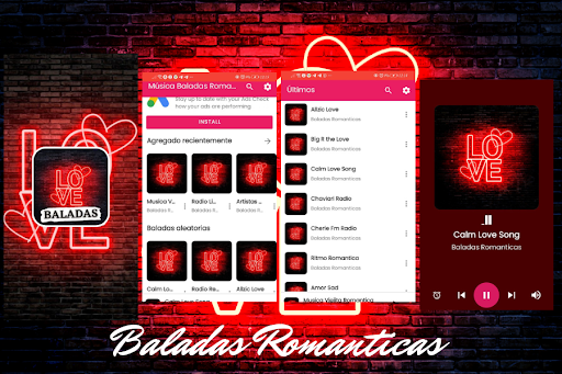 Android application Baladas Romanticas Español EN screenshort