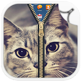 Kitty Zipper Screen Lock icon