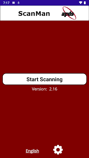 Android application APDS ScanMan screenshort