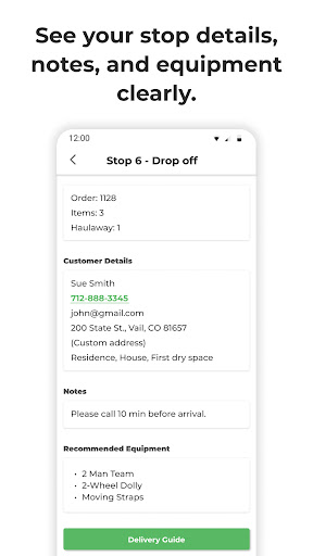 Onward Delivery Screen 3