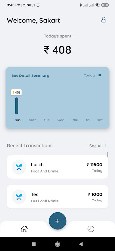 Android application exTrack screenshort