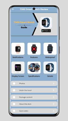 T500 Plus Smart watch Guide Screen 2