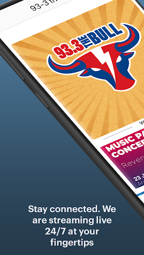 Android application 93.3 the Bull screenshort