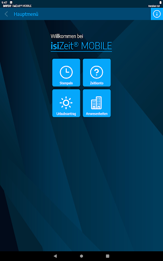 isiZeit Mobile Screen 3