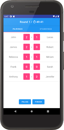 Android application TCG Pairings & Standings screenshort