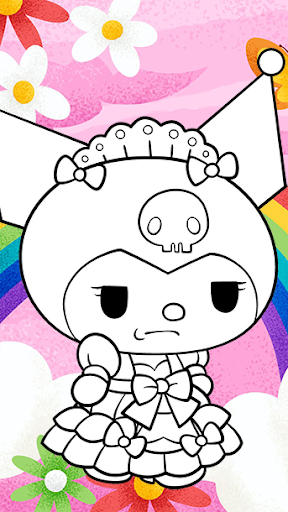 Kuromi Coloring Game Draw