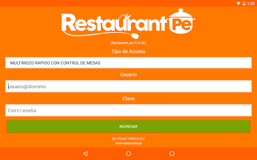 Restaurant.pe Mesero Screen 2