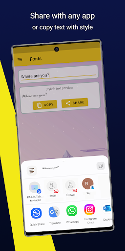 Screenshot of Fonts for text (Stylish Text)