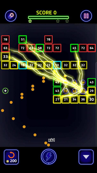 Brick Breaker Glow - Screenshot 3