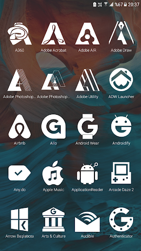 Android application Whitest 2th Icon Pack screenshort