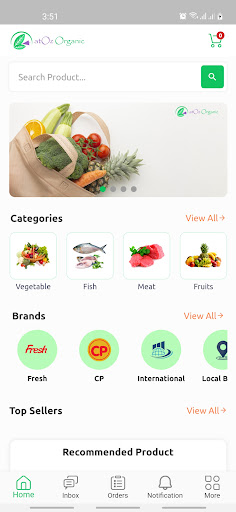Android application atOz Organic | Bangladesh screenshort