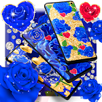 Cover Image of Скачать Голубая золотая роза живые обои 18.6 APK