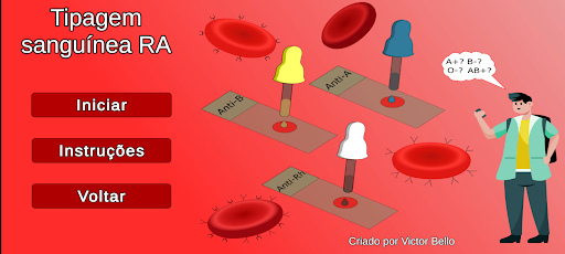 Android application Tipagem Sanguínea RA screenshort