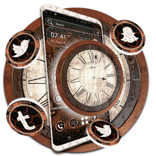Wooden Clock Launcher Theme 2.1.1 Icon